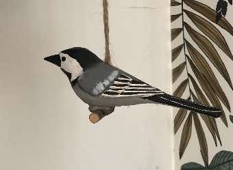 oiseau en bois peint
