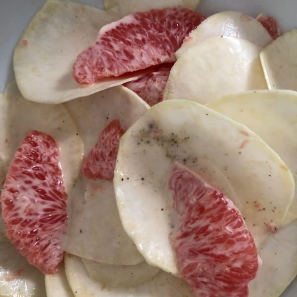 salade chou rave pamplemousses