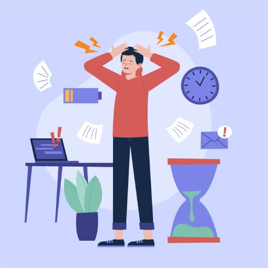 Personne surmenée proche burn-out