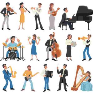 Illustration musiciens orchestre