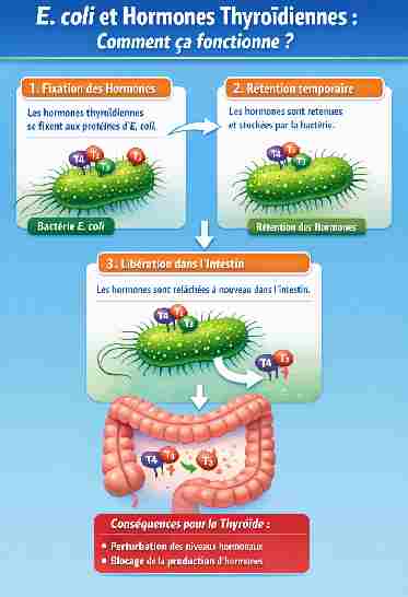 Schéma fonctionnement E.Coli et Thyroïde
